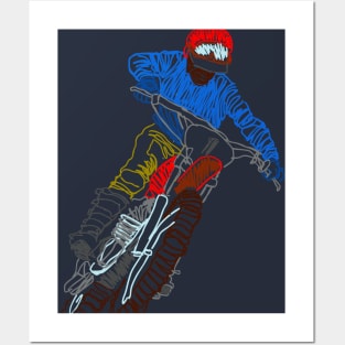 Vintage Motorcycle Retro Motocross Posters and Art